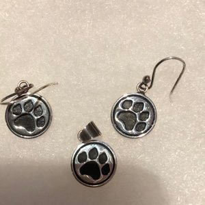 Siesta silver jewelry. Dog foot print.